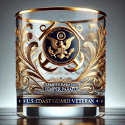 Whiskey Glass Set Engraved Military Tribute Design - Image 3