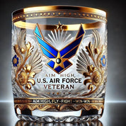 Whiskey Glass Set Engraved Military Tribute Design - Image 5