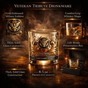 Whiskey Glass Set Engraved Military Tribute Design - Image 6