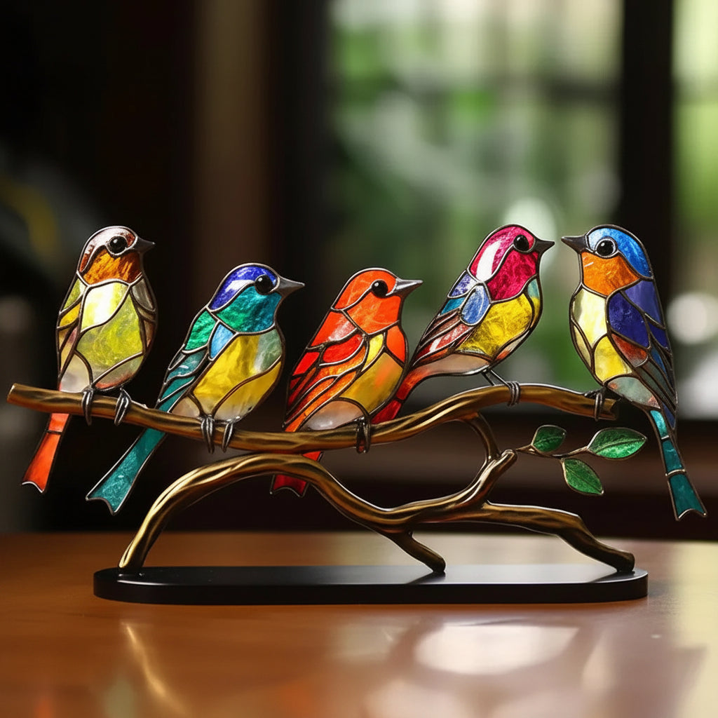 Window Decoration Stained Glass Art Colorful Design - Image 1
