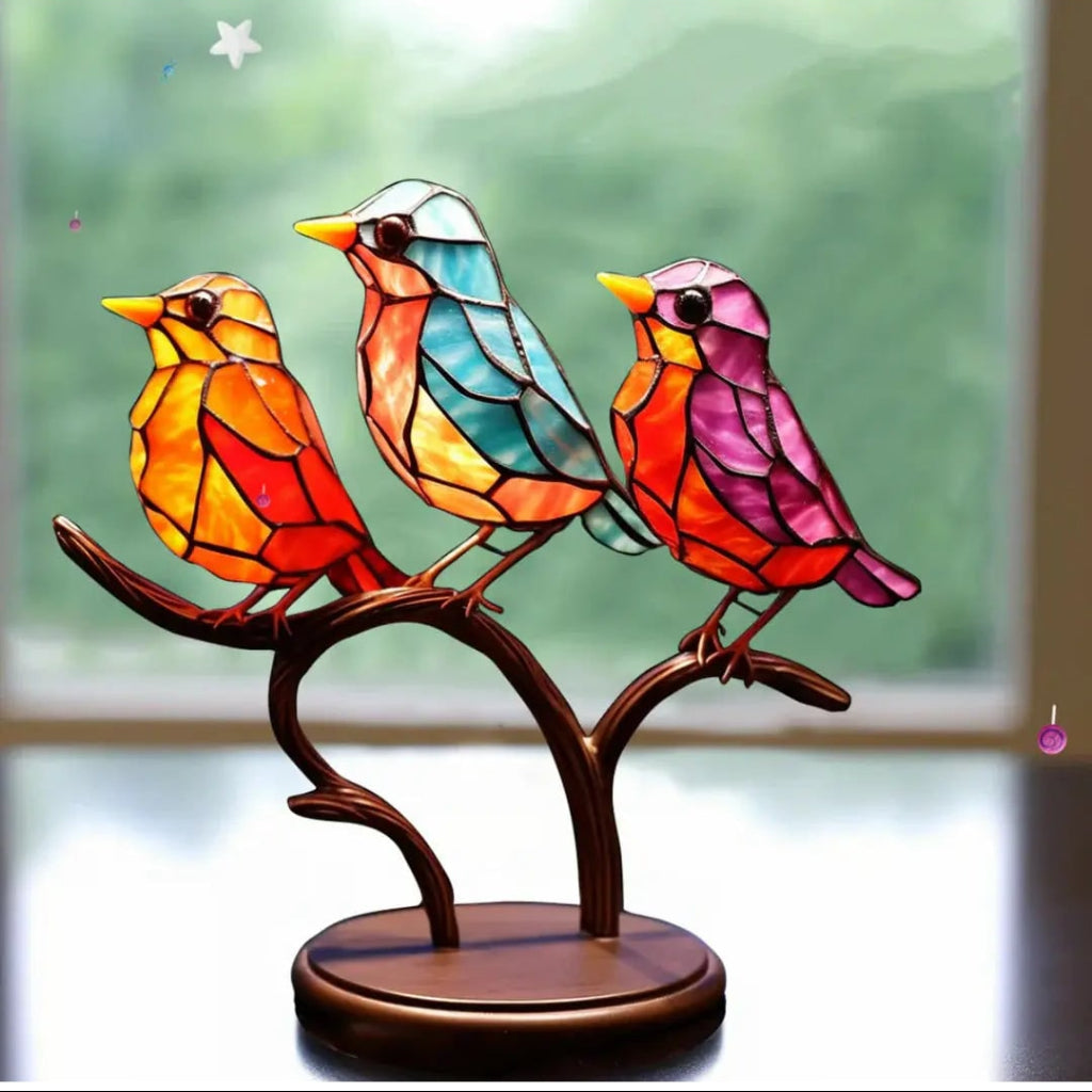 Window Decoration Stained Glass Art Colorful Design - Image 2