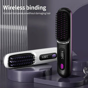 Wireless Hair Straightener USB Charging & Lcd Display Ceramic - Image 1