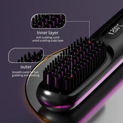 Wireless Hair Straightener USB Charging & Lcd Display Ceramic - Image 4