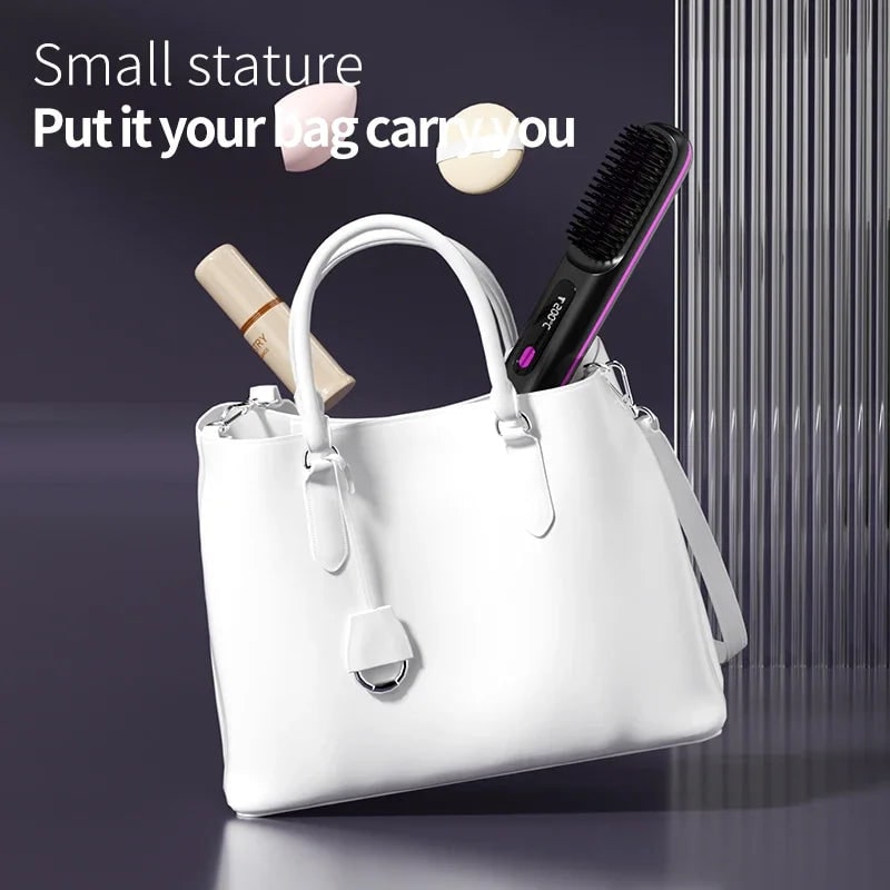 Wireless Hair Straightener USB Charging & Lcd Display Ceramic - Image 6