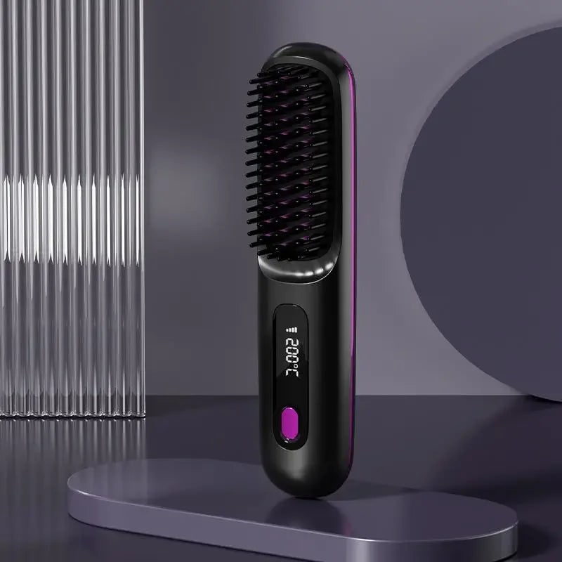 Wireless Hair Straightener USB Charging & Lcd Display Ceramic - Image 7