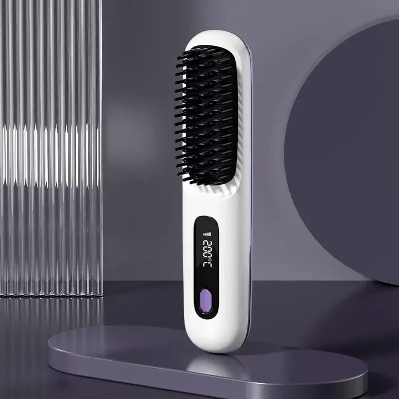 Wireless Hair Straightener USB Charging & Lcd Display Ceramic - Image 8