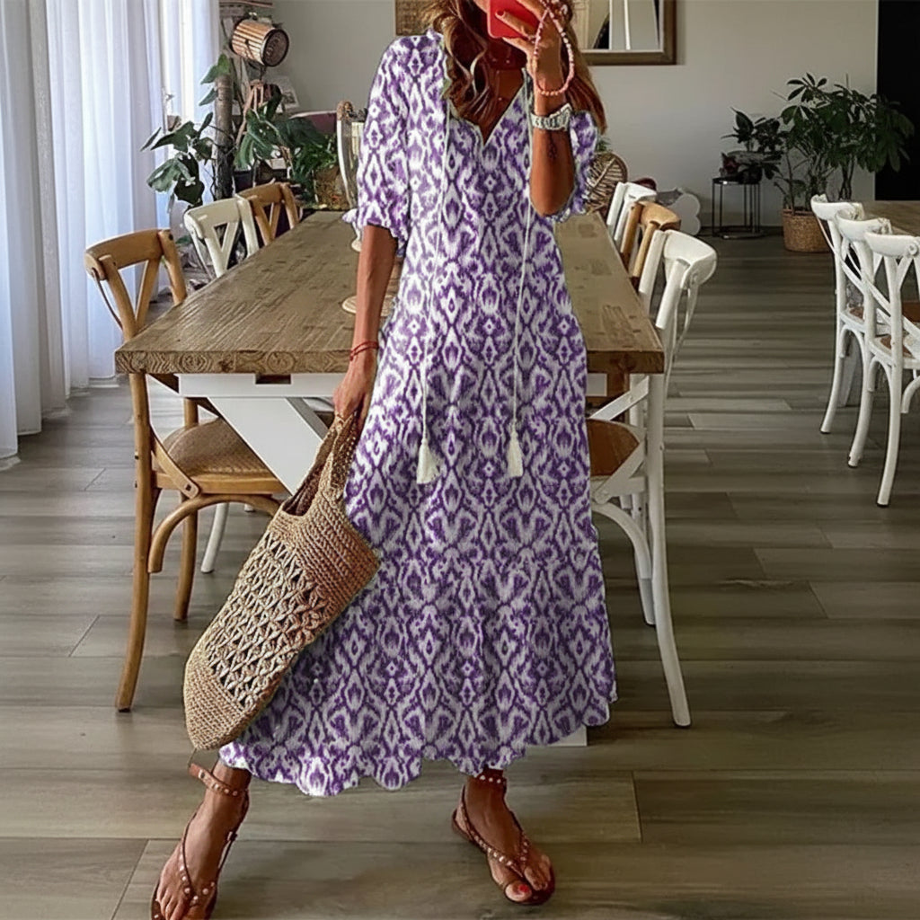 Women's Floral Maxi Dress Summer | Beach Vacation - Image 2