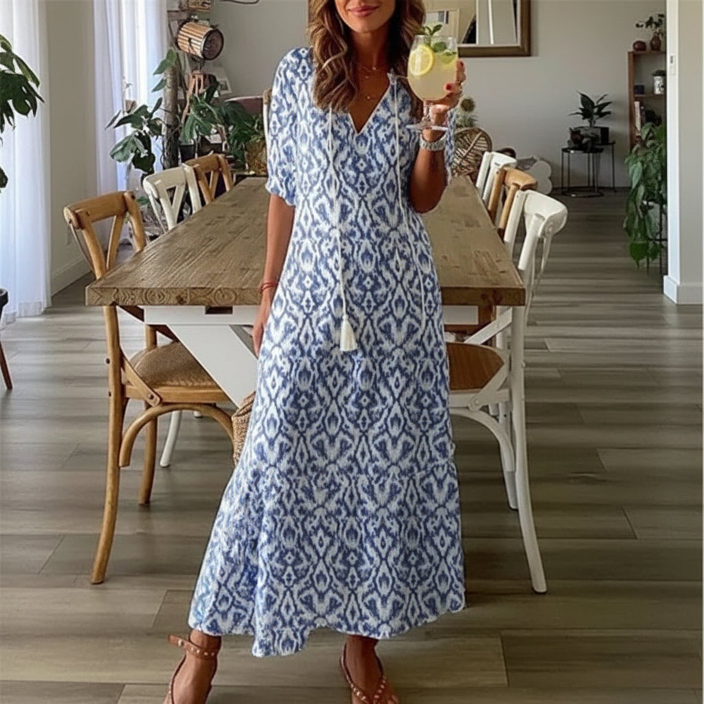 Women's Floral Maxi Dress Summer | Beach Vacation - Image 4