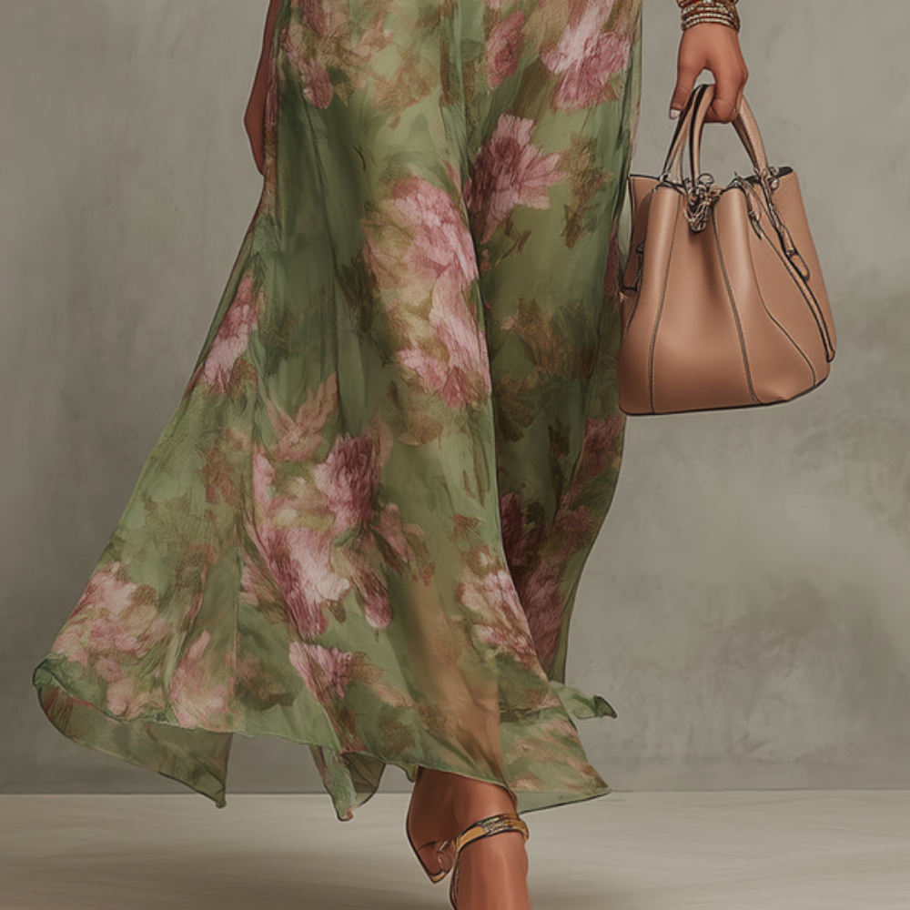 Women's Halter Neck Floral Dress Flowy Summer | Casual Dress - Image 4