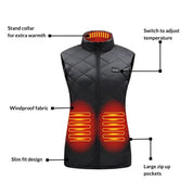Women's Heated Vest Outdoor Electric Adjustable Fit Thermal - Image 12
