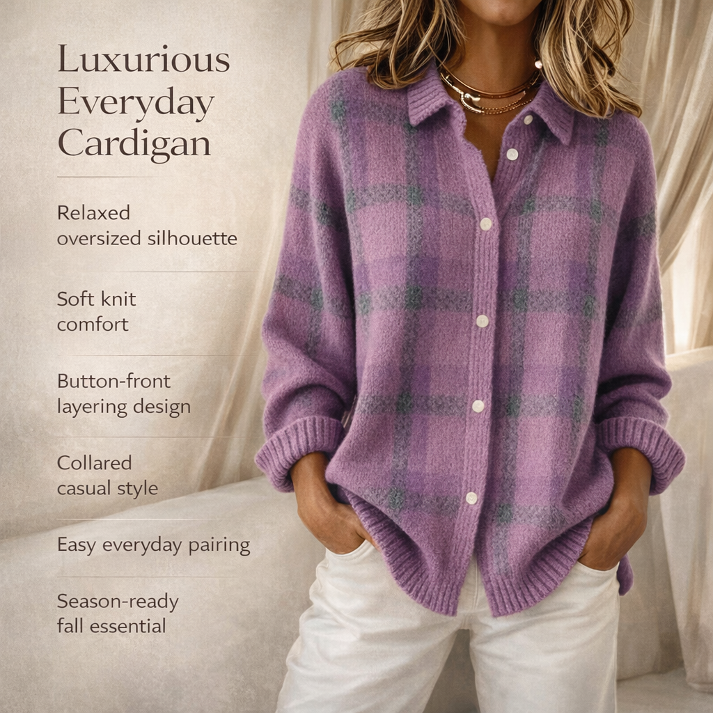 Women's Oversized Cardigan Knit Sweater Casual Layering Piece - Image 4
