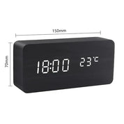 Wood Alarm Clock LED Display and Voice Control Functionality - Image 10