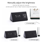 Wood Alarm Clock LED Display and Voice Control Functionality - Image 14