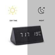Wood Alarm Clock LED Display and Voice Control Functionality - Image 9