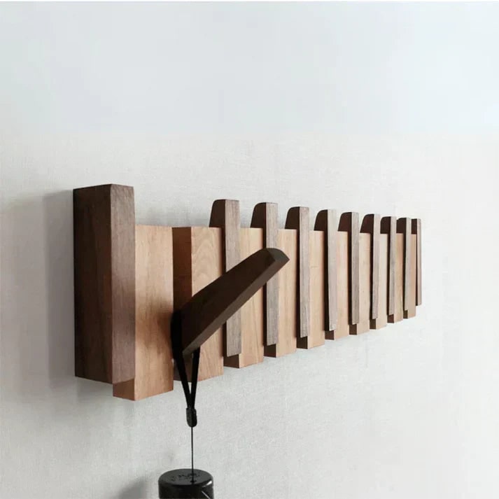 Wood Wall Hook Rack Coats and Scarves Modern Home Organizer - Image 10