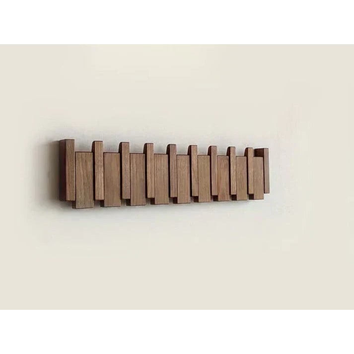 Wood Wall Hook Rack Coats and Scarves Modern Home Organizer - Image 11