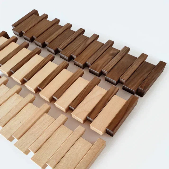 Wood Wall Hook Rack Coats and Scarves Modern Home Organizer - Image 4