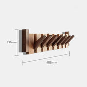 Wood Wall Hook Rack Coats and Scarves Modern Home Organizer - Image 8