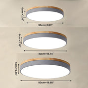 Wooden Flush Ceiling Living Room Modern Round Design - Image 14