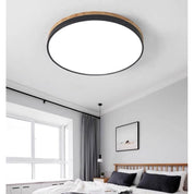 Wooden Flush Ceiling Living Room Modern Round Design - Image 21