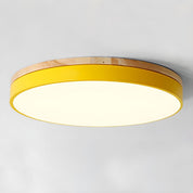 Wooden Flush Ceiling Living Room Modern Round Design - Image 25