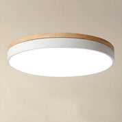 Wooden Flush Ceiling Living Room Modern Round Design - Image 6