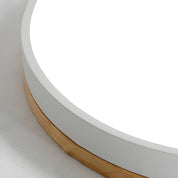 Wooden Flush Ceiling Living Room Modern Round Design - Image 7