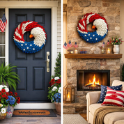 Wreath Front Door Patriotic Decor Eagle Design - Image 5