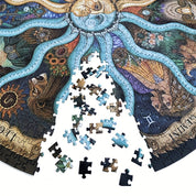 Zodiac Puzzle 1000 Pieces Round Astrology Art Family Fun - Image 3